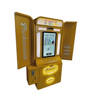 Mesin Foto Booth Layanan Mandiri Letsamuse dengan Latar Belakang Koran, Keluaran Instan, Hiburan untuk Arcade atau Ruang Permainan di Mal