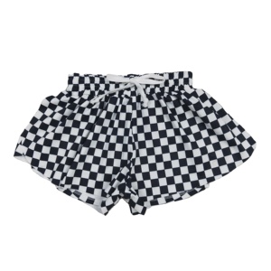 SS0865 RTS Short à carreaux noir et blanc pour petit garçon, vente en gros, vêtements pour enfant, short western pour tout-petit - Product Image 1