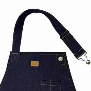 Custom Logo Denim <b>Apron</b> Commercial Use Sleeveless Cotton Canvas Food <b>Cooking</b> and Cleaning <b>Apron</b> - Product Image 3