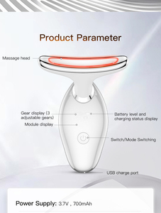 Thấp moq Microcurrent Massager cho sử dụng nhà cầm tay vẻ đẹp thiết bị chúng tôi cho Da Thắt chặt bạch huyết thoát nước mặt cổ nâng - Product Image 3