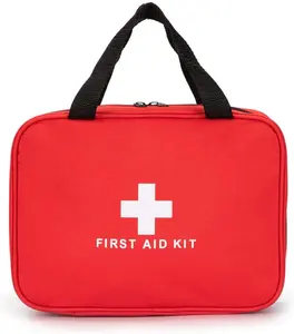 Promotional Empty Red Tote First Aid Bag For Travel Car Home