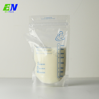 Pochette alimentaire transparente de qualité alimentaire avec fermeture éclair pour lait infantile 250 ml