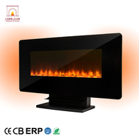 Chimenea Eléctrica Independiente con Diseño Ultrafino, Control Remoto, Efecto de Llama Virtual Realista, Control Remoto Ajustable