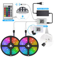 Bandes lumineuses LED intelligentes WiFi RCJ 5M 12V RGB, étanches IP68, flexibles, pour extérieur et éclairage d'ambiance automobile