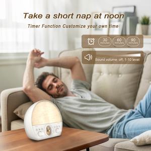 Machine à bruit blanc HiFiD, son pour le sommeil, lumière de réveil, <span class=keywords><strong>radio</strong></span> FM <span class=keywords><strong>avec</strong></span> haut-parleur Bluetooth, LED RGB pour bébé, adulte, maison, bureau - Product Image 2