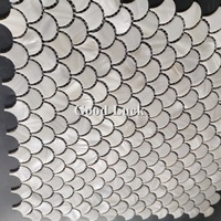 Coque d'abalone moderne, mosaïque, carreaux d'écaille de poisson, épaisseur de 2mm