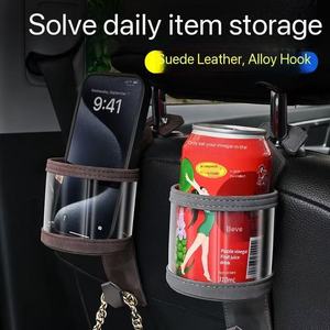 2026 New Wholesale Multi-functional <strong>Car</strong> <strong>Hook</strong> <strong>Car</strong> Cup Holder Leather <strong>Car</strong> Seat Headrest Single <strong>Hook</strong> - Product Image 3