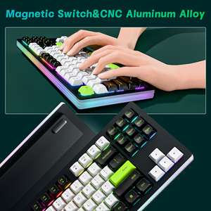 Biểu Tượng Tùy Chỉnh Không Dây Tri-Chế Độ Có Thể Sạc Lại RGB Backlit 87 Phím Trò Chơi Loại C Kinh Doanh Màu Đen Bàn Phím Cơ Khí - Product Image 5