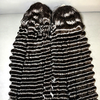 Perruque de luxe en cheveux humains 13X6 Full Lace Front Transparent HD sans colle, ondulations profondes, densité 250%, longueur 40 pouces