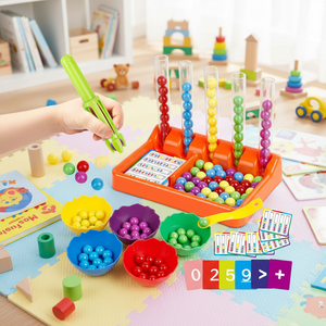 Giocattoli per Contare e Ordinare i Colori per Bambini, Giochi <span class=keywords><strong>Montessori</strong></span> per Attività di Apprendimento Prescolare e dell'Infanzia, Matematica STEM - Product Image 4