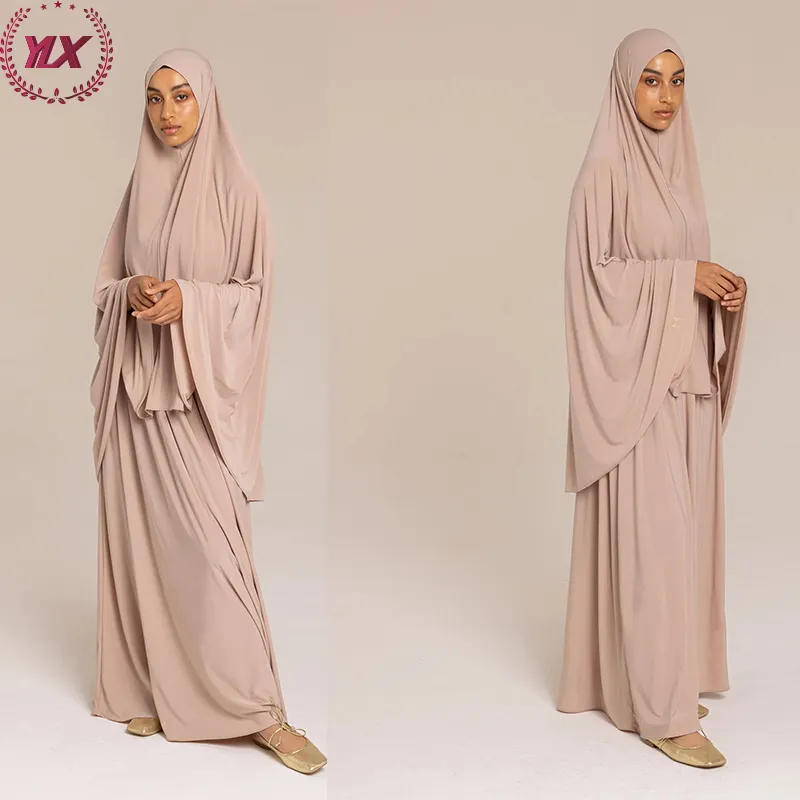 Gaun Muslim Abaya Dubai Khimar Muslimah panjang penuh Nida Turki mode Essential pakaian Muslim tradisional wanita