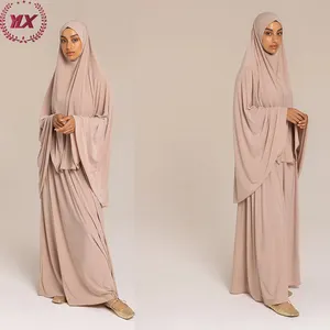 基本时尚土耳其奈达尼卡布吉尔巴布全长祈祷Khimar迪拜阿巴亚穆斯林服装传统穆斯林服装女性