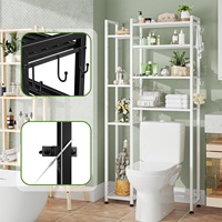 Étagère de rangement de support de toilette domestique en métal évolutif