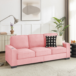 Modern Corduroy Fabric 3 Seater <b>Sofa</b> Set Modern Compressed <b>Sofa</b> <b>Bed</b> Durable Sponge for Hotel Villa Living Room Bedroom <b>Office</b> - Product Image 2