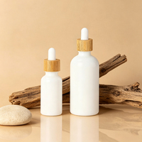 Prix d'usine – Flacon compte-gouttes en porcelaine pour sérum et huile essentielle, avec bouchon en bambou et anneau, disponible en 5ml, 10ml, 15ml, 20ml, 30ml, 50ml, 100ml