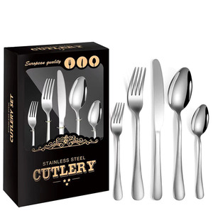 Nhà bếp khách sạn besteck kim loại dao muỗng ngã ba thép không gỉ Flatware thiết lập dao kéo 60 cái tùy chỉnh Bạc <span class=keywords><strong>Set</strong></span> cho <span class=keywords><strong>12</strong></span> - Product Image 1