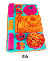 Tapis olfactif en feutre pour chiens et chats, jouet de puzzle pour friandises, antidérapant, distributeur de nourriture lente, tapis d'entraînement olfactif pour l'intérieur, anti-ennui, lavable