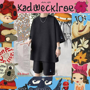 ชุดเสื้อยืดลำลองแนวสตรีทสูงของผู้ชายสำหรับฤดูร้อนชุดเสื้อกางเกงระบายความร้อนคุณภาพสูงผ้าฝ้ายแขนสั้นขนาดใหญ่พิเศษ - Product Image 2