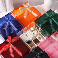 Usine puissante personnalise boîte acrylique boîte d'emballage en acrylique de couleur transparente personnalisée boîte cadeau de mariage en acrylique spécial