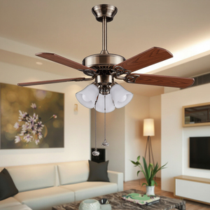 Nhà Sản Xuất Trực Tiếp Cổ Điển Làm Mát Không Khí 42-Inch AC Động Cơ 5 Lưỡi Hiện Đại Ván Ép Trong Nhà Quạt Trần LED 3-Tốc Độ Nhà Văn Phòng - Product Image 2