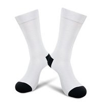 Prix d'usine, design personnalisé, chaussettes unisexes confortables, sublimation 360°, blanches, absorbant la transpiration, pour un usage quotidien