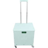 Chariot pliant carré en plastique à 4 roues de grande qualité avec couvercle pour la vente en gros