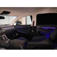 Pour Lexus NX 2015-2019 : Éclairage d'ambiance LED pour l'intérieur de la voiture, style fibre de carbone, pièces automobiles