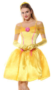 Halloween <span class=keywords><strong>Fairy</strong></span> <span class=keywords><strong>Tail</strong></span> <span class=keywords><strong>Cosplay</strong></span> Costume Costume Princesse Jaune pour Femme DISP-007 - Product Image 2