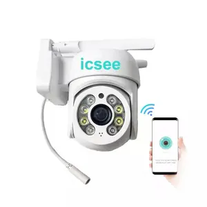 Camara Kamera CCTV cerdas IP 1080P, kamera keamanan nirkabel sistem 5V Tipe C US EU Adapter Kamara ICSEE pelacakan otomatis WiFi PTZ