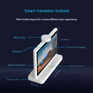 Dispositivo di Traduzione AI con Doppio Schermo IPS da 10.1 Pollici, Macchina di Traduzione Vocale Intelligente, <span class=keywords><strong>Strumento</strong></span> di Comunicazione Linguistica da Scrivania con WiFi - Product Image 5