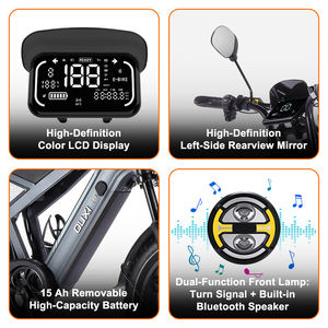 OUXI Q9 Eu Italia, Nuevo Diseño, Bicicleta Eléctrica con Cuadro de Aleación y Suspensión Completa, Batería de 48V 15ah, Bicicleta Eléctrica - Product Image 2