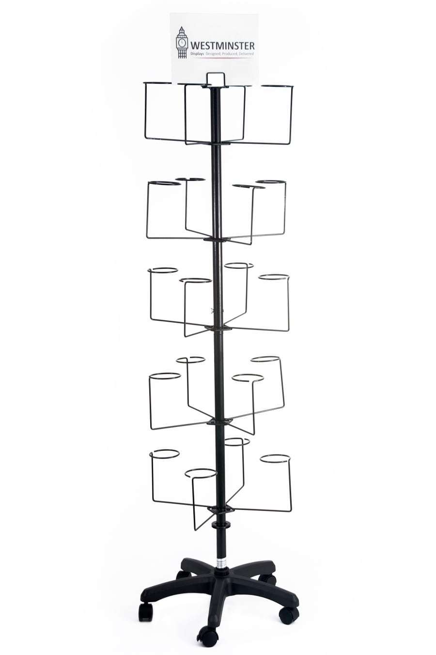 Apache Custom Metal Wire Floor Standing Commercial Baseball Cowboy Cap Hat Display Rack Stand for Retail Stores — view 3