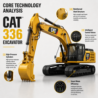 Excavatrice sur chenilles CAT 336 d'occasion de qualité industrielle, 36 tonnes, avec kits de joints neufs, norme d'émission Euro II