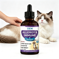 Extrait de sureau et de chardon-Marie personnalisé avec logo de marque pour animaux de compagnie – Gouttes antiallergiques