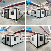 Maison mobile préfabriquée sans chantier de construction, 20 pieds, 40 pieds, 2 ou 3 chambres, avec cuisine et salle de bain, maison conteneur pliable