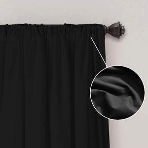 <span class=keywords><strong>Tende</strong></span> oscuranti plissettate moderne Amity con tasche per asta, alta protezione solare, con balze a balza, per camerette e soggiorni, 100% poliestere - Product Image 6