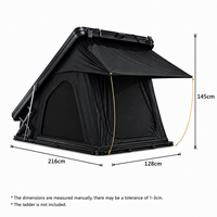 Tente de toit rigide triangulaire pour camping en plein air, tente de toit rigide pour voiture, accessoires 4x4, tente de toit