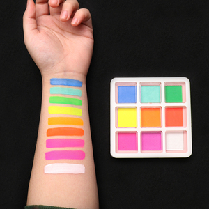 Delineador de agua activado por agua maquillaje cosmético delineador <span class=keywords><strong>paleta</strong></span> 9 UV color neón cara pintura corporal <span class=keywords><strong>paleta</strong></span> resplandor en la oscuridad - Product Image 3