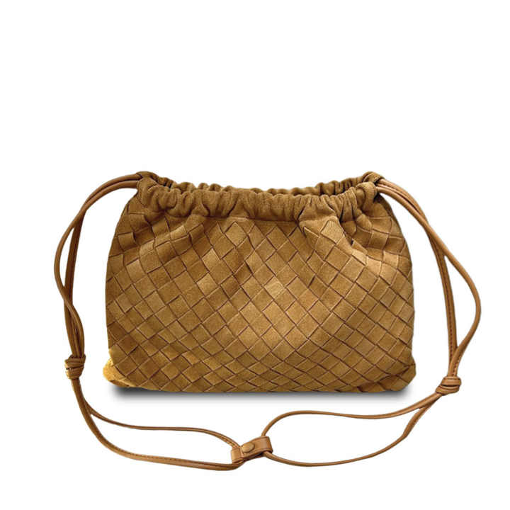 Cowhide Soft Leather Fashion All-match Shoulder Crossbody Small Round Bag
