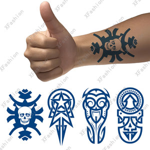 Tatuaggi Temporanei Semi-Permanenti 70x120mm, Motivi Serpente, Fiore, <span class=keywords><strong>Piuma</strong></span>, Totem Tribale, Resistenti all'Acqua per 2 Settimane - Product Image 4