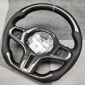 Volante Deportivo Personalizado de Fibra de Carbono M Sport de Fábrica J Auto Direct para G20/G30/G31/G32 - Negro con Costuras Personalizadas en Forma de D - Product Image 2
