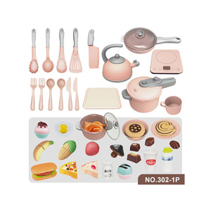 LEZA BABY Vente en gros : Ensemble de cuisine éducatif de haute qualité pour enfants, <span class=keywords><strong>jouet</strong></span> de cuisine durable avec cuisinière à induction et accessoires - Product Image 1