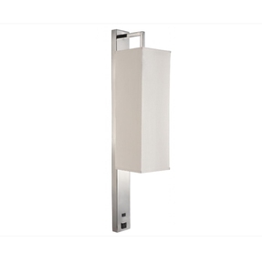 Single Dark Black Design Wall Lamp with Linen Arc Lampshade for Hotel <b>Bedside</b> Wall Lamp - Product Image 3