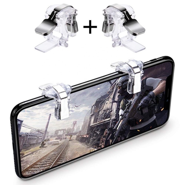 S4 Metal Gamepad Controller for IOS Android Mobile Phone Fast Shooting Button Aim Key L1 R1 for Gaming