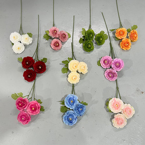 Flores de Peonía Artificiales de Seda, 3 Cabezas, Estilo Pastoral, Decoración para Bodas y Hogar - Product Image 2