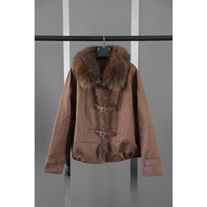 <span class=keywords><strong>Giacca</strong></span> Corta Invernale da Donna in Piuma d'Oca con Grande Collo in <span class=keywords><strong>Pelliccia</strong></span> di Volpe, Taglia Unica, Calda e Alla Moda - Product Image 4