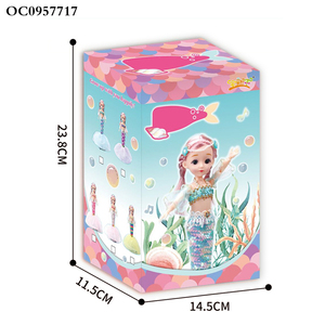 Led luz musical girar baile eléctrico lindos artículos OEM sirena muñeca para niñas - Product Image 6
