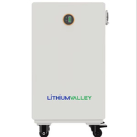Batería de Almacenamiento de Energía Residencial LithiumValley W16 en Stock en la UE, 8,000 Ciclos, 51.2v 16kwh, Paquete de Baterías Lifepo4 con Ruedas