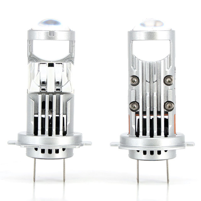 H7 Mini Led Projector Lens 40W 6000LM Small Size No Fan Easy Install Car H7 Led Headlight Bulb