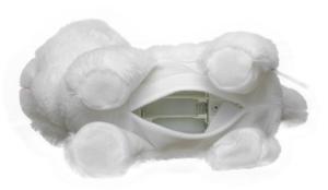 Mềm mại và mềm mại lớn mắt mèo động vật đồ chơi sang trọng Đồ chơi sang trọng điện tử màu trắng lớn nhồi bông mèo - Product Image 6